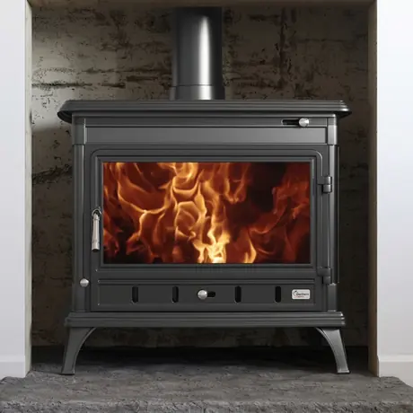 Northern Flame Bodaway cast iron multi-fuel fireplace with flat cooking top